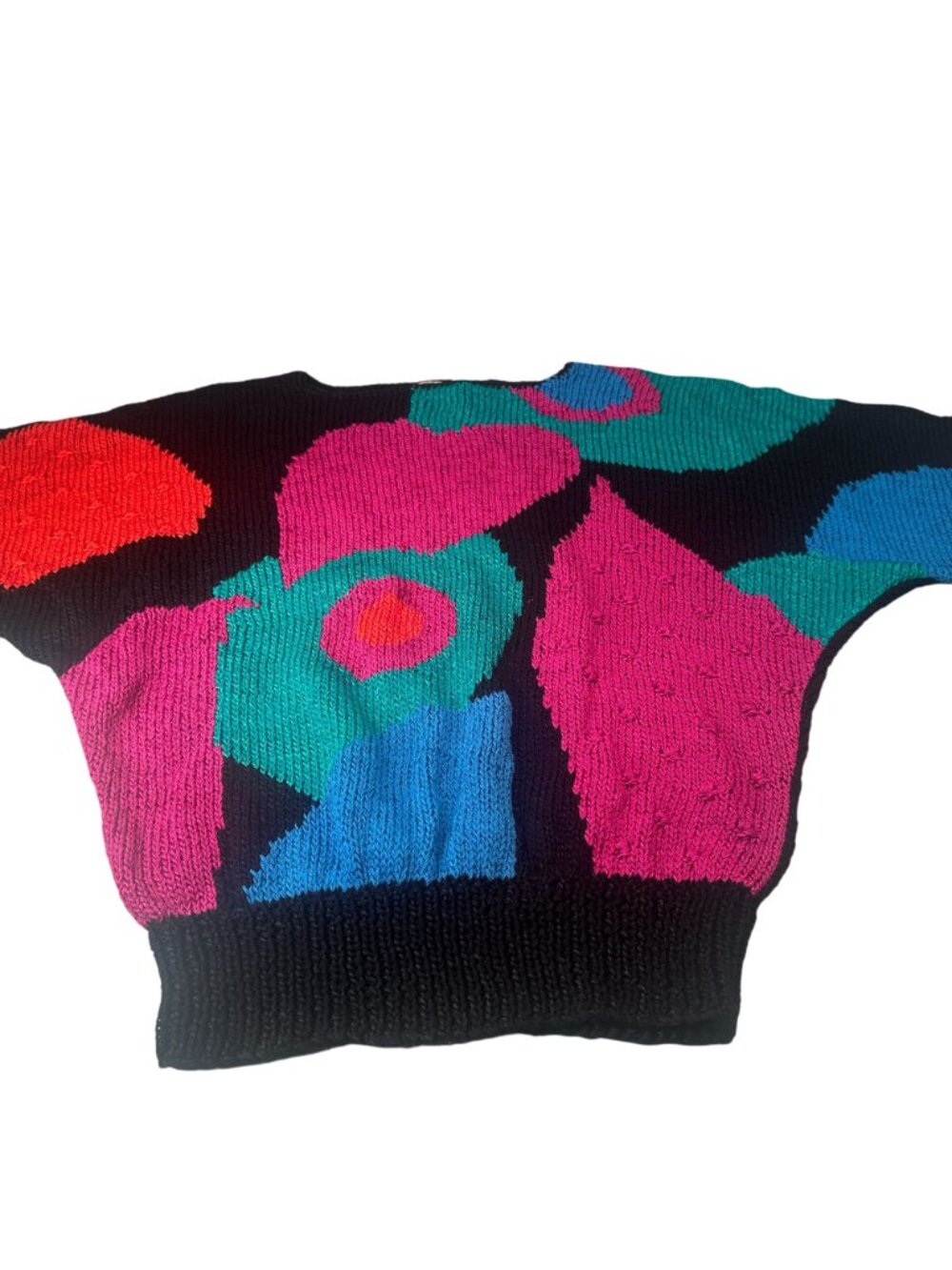 Nannell Sweater Womens Vintage 90s Full House Pullover Hand Knit Wool Blend - Picture 2 of 11